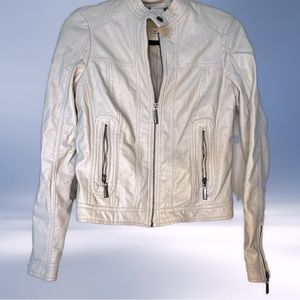 J2 by JOU JOU women faux leather jacket - SMALL Zip front with pockets